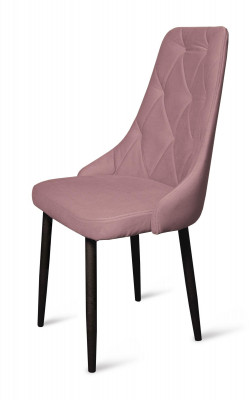 Стул &quot;Граф&quot; черный матовый Томми 14 пыльная роза