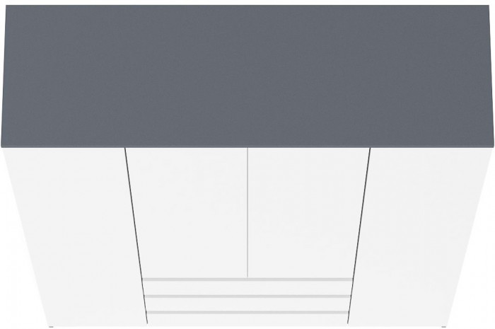 Мори Шкаф МШ1600.1, графит/белый