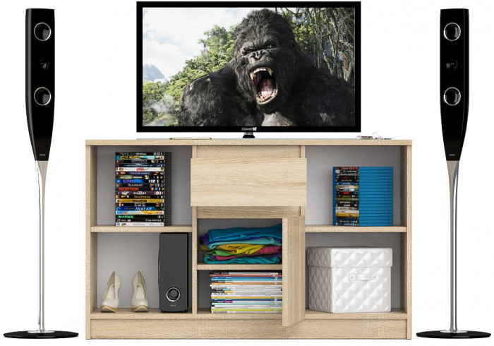 Мори Тумба ТВ МТВ1204.1, цвет дуб сонома, ШхГхВ 120,4х41х73 см.