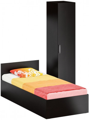 Кровать 0900 + Пенал Стандарт, венге