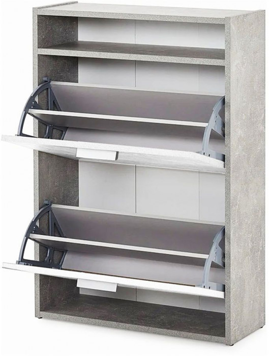 Обувница Комфорт К-2 Бетон / Белый