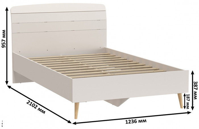 Афина Спальня 04-1200, кашемир серый