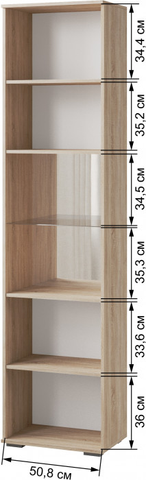 Модульная гостиная Ливорно, набор 5, Дуб сонома