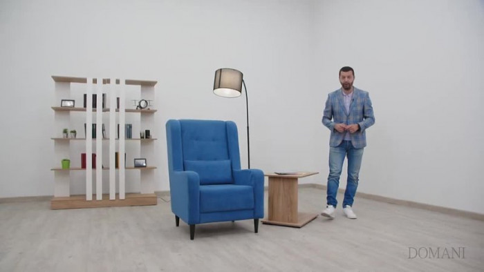 Кресло Корк светло-голубой