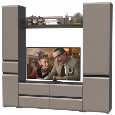 Сидней Комплектация № 053, корпус: антрацит/фасады: МДФ веллюто капучино