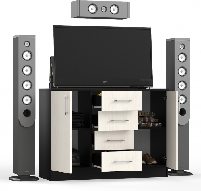 Комод СВК № 2, венге/дуб лоредо