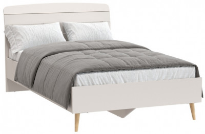 Афина Спальня 4-22905М1к.с. Кровать 1200, цвет кашемир серый, ШхГхВ 123,6х210,2х95,7 см., сп.м. 1200х2000 мм, б/м, основание есть - фанера, ножки: тик