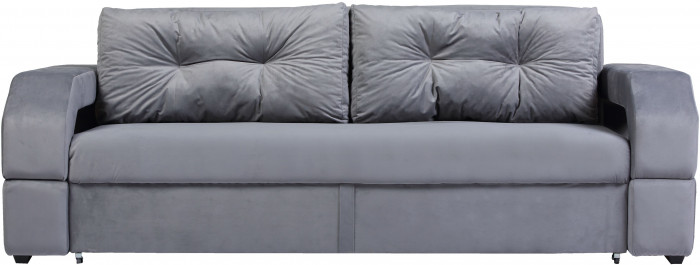 Диван-кровать Манчестер, еврокнижка, велюр, 160х195, серый