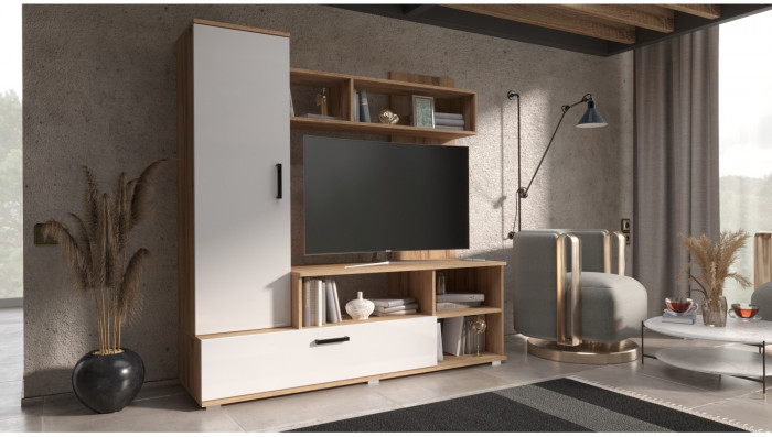 Гостиная Мини ЛДСП (Венге / дуб беленый)