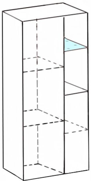 Глазго Стеллаж с Тумбой 2 двери