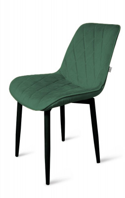 Стул &quot;Оскар&quot; черный матовый Томми 25 темно-зеленый
