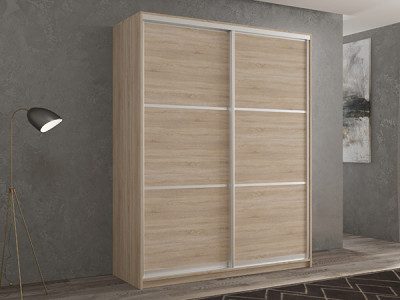 Шкаф-купе Кааппи 4 Сонома Светлый 160х60х230 см