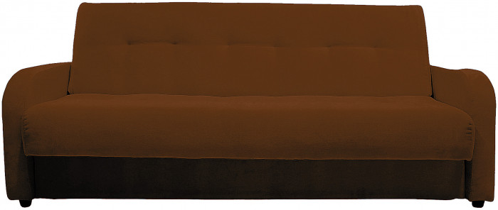 Раскладной диван-кровать, прямой, книжка, цвет коричневый, велюр, Лондон Люкс 120