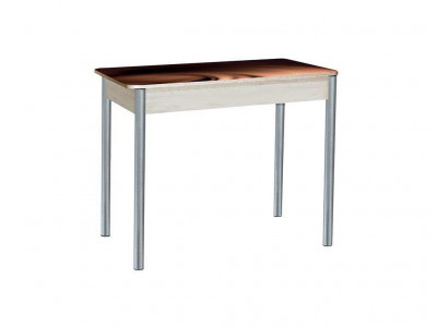 Нью йорк фотопечать стол обеденный раздвижной / шоколад/дуб молочный/металлик