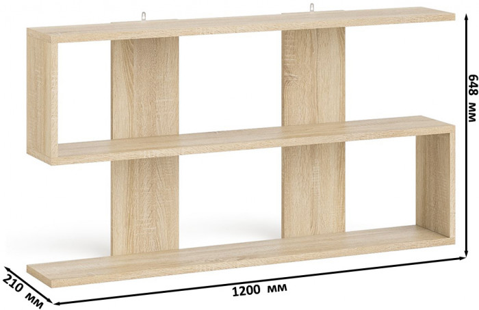 Мори компьютерный стол МС-16 правый + Комод МК700.5 + Полка 1200, дуб сонома/белый