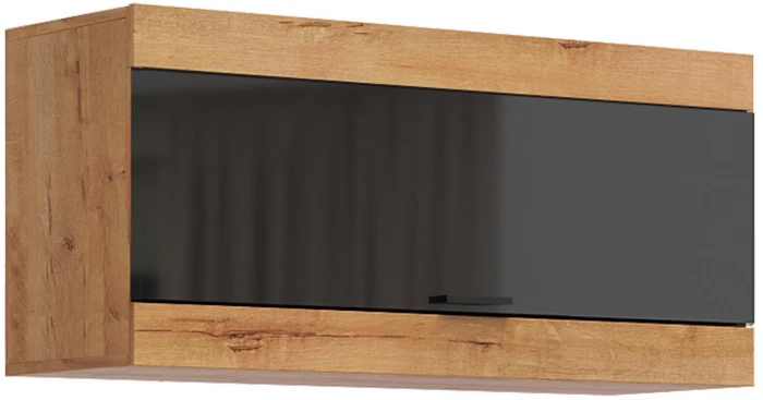 Прага Модульная Гостиная, вариант №4, Дуб Вотан/Черный глянец