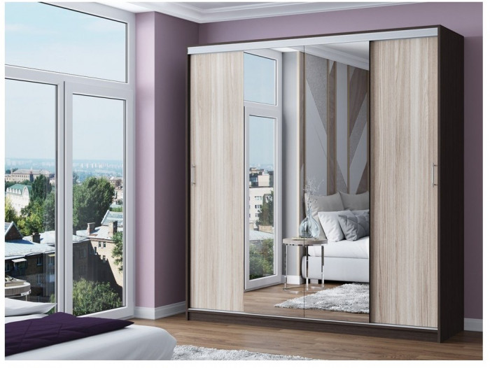 Шкаф-купе Альянс-3 ЛДСП (Белый)