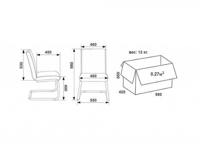 Стул SBLINE 29 к/з черный