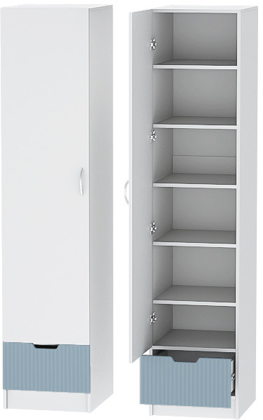 Детская комната Бриз МДФ, набор 10, Белый/Антарктида (Полосы)