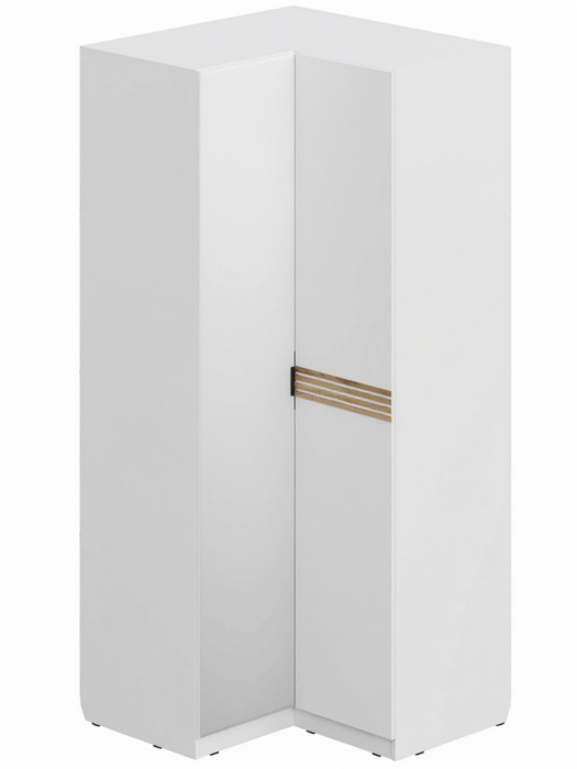 Шкаф 3-х створчатый с зеркалом ШК-4102, Белый/Профиль МДФ Дуб вотан