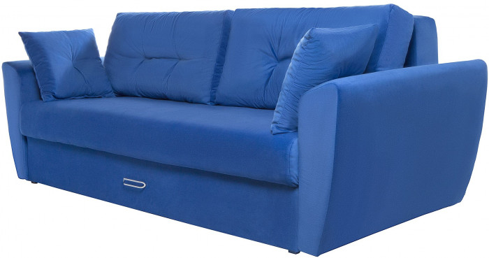 Диван-кровать Амстердам Люкс, 160х195, еврокнижка, пружинный блок, велюр, синий