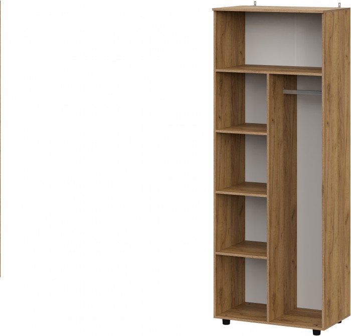 Шкаф двухстворчатый Байкал, Дуб Золотой, Белый матовый