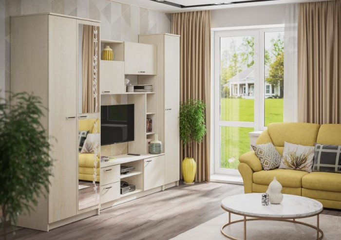 гостиная Марта-11 сосна карелия/сосна карелия