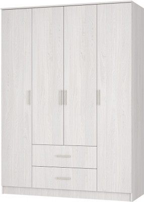 Шкаф "Титан" 4-х створчатый Ясень белый