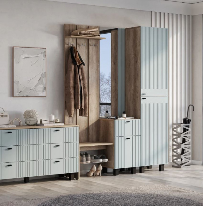 Прихожая "Олива" ПР-04 Дуб каньон/MF11Шарли бриз