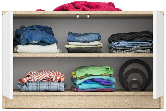 Мори Тумба/антресоль МА900.1, цвет дуб сонома/белый, ШхГхВ 90,4х50,4х54,6 см., подходит для шкафа МШ900.1