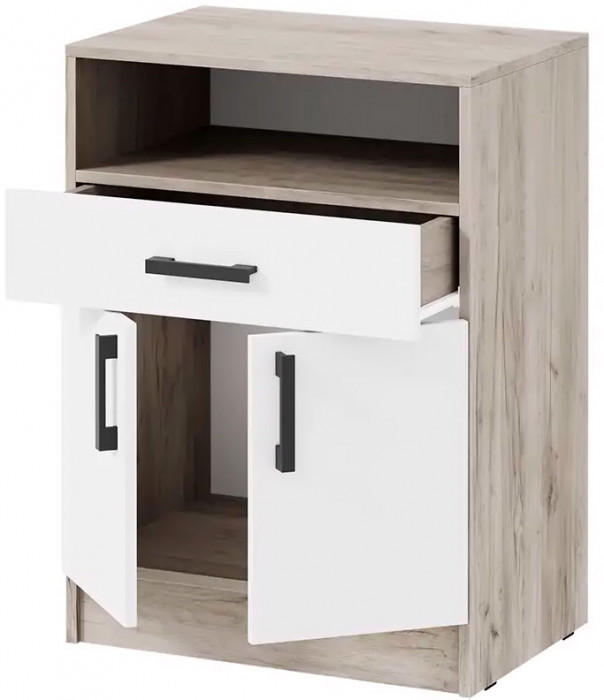 мс для прихожей Вега ТБ-1 дуб крафт серый/белый