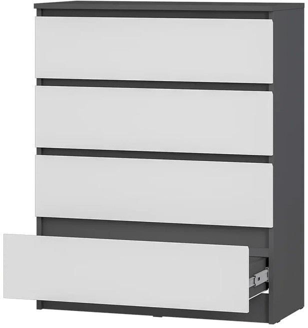 Комод Шарм КМ-02, Графит, Белый