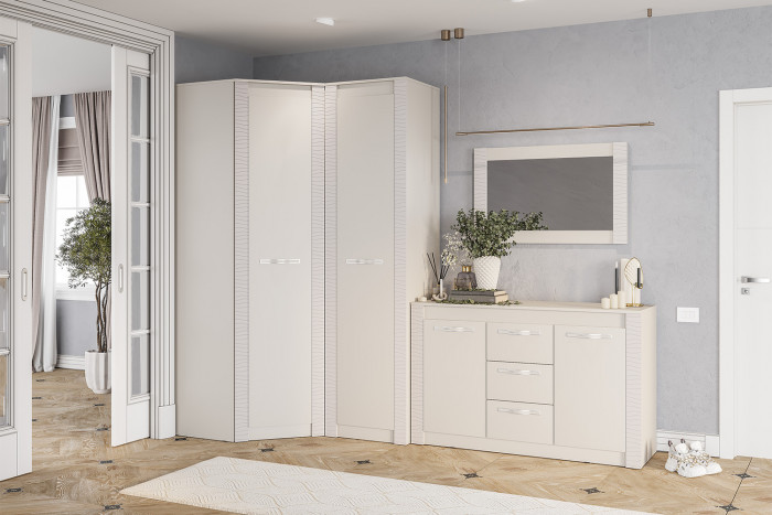 Шкаф угловой "Монако" ШК-42 кашемир/МФ03