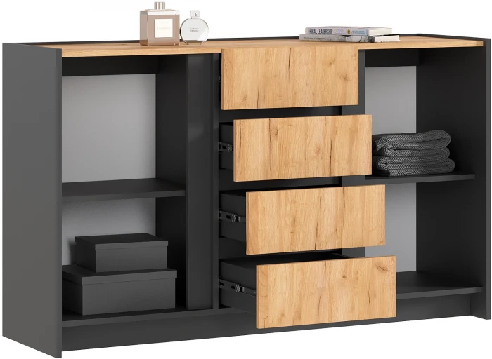 Спальня Остин, композиция 2, Дуб крафт/Графит