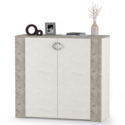 Амели Комод 13.107, цвет шёлковый камень/бетон чикаго беж, ШхГхВ 108х41,3х100,3 см.