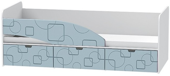 Детская кровать Бриз-3 80х190, квадрат (Шоколад/Ясень шимо светлый/правый)