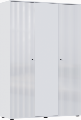 Оливия Шкаф 3-х ств. (Белый, Белый глянец)