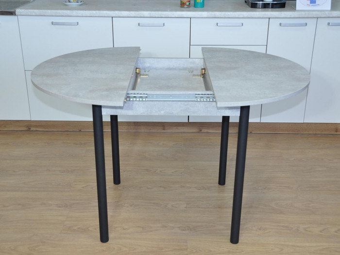 Стол обеденный Ники Черный / цемент светлый