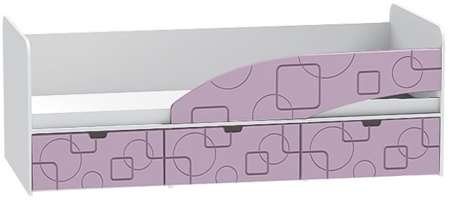 Детская кровать Бриз-3 80х190, квадрат (Шоколад/Ясень шимо светлый/левый)