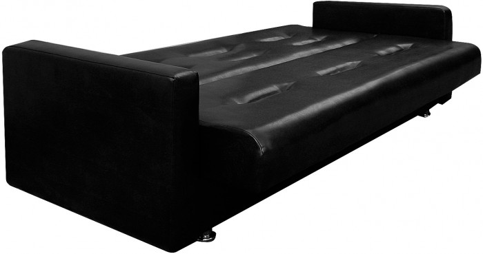 Диван-кровать Аккорд 120х190, книжка, экокожа, цвет черный