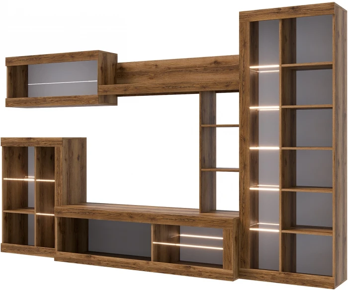 Прага Модульная Гостиная, вариант №4, делано/Графит