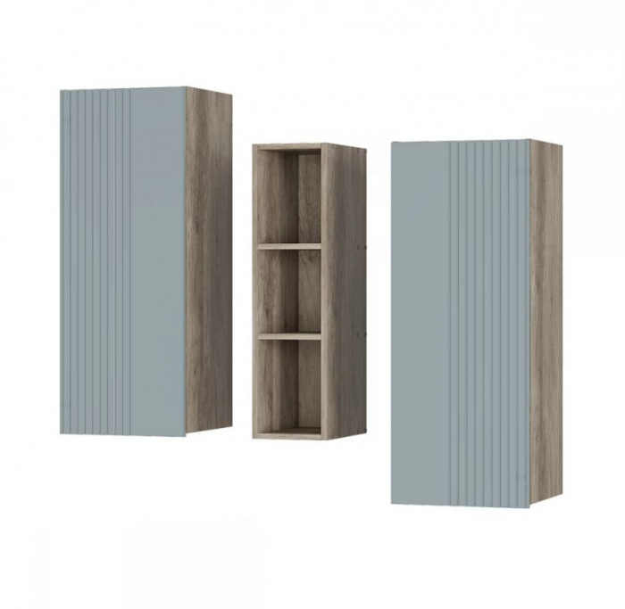 "Олива" ШКН-01 шкаф навесной Дуб каньон/MF11 Шарли бриз