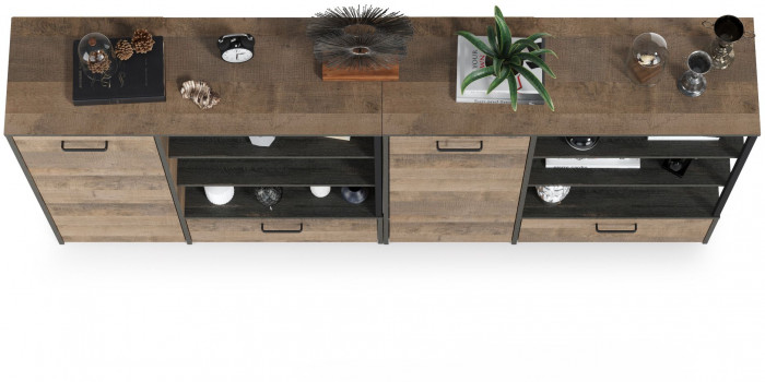 Трувор 13.307.01 Комод + 13.307.01 Комод, дуб гранж песочный/интра