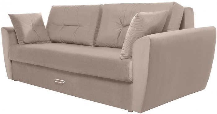 Диван-кровать Амстердам Люкс, 160х195, еврокнижка, независимый пружинный блок, велюр, бежевый