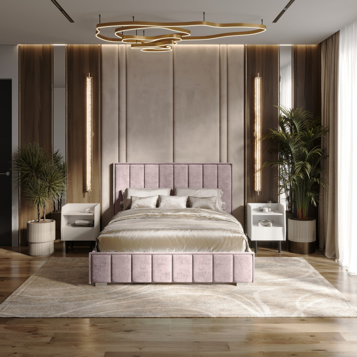 Кровать с подъемным механизмом Мирабель КР-16 (1,6м), Шарли пинк