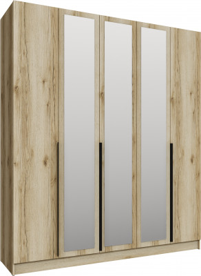 Шкаф Мадрид (2,0) с 3 ящ. внутри с зеркалом, Дуб делано