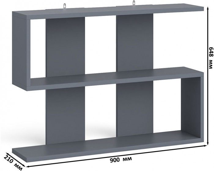 Мори Стол компьютерный МС-1 правый + Тумба МА900.1 + Полка 900, цвет графит, ШхГхВ 180,4х50,4х209,6 см., НЕ универсальная сборка