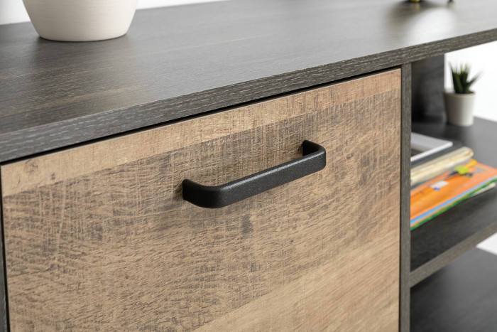 Трувор 13.307.01 Комод + 13.307.02 Комод с ящиками + 13.307.01 Комод, дуб гранж песочный/интра