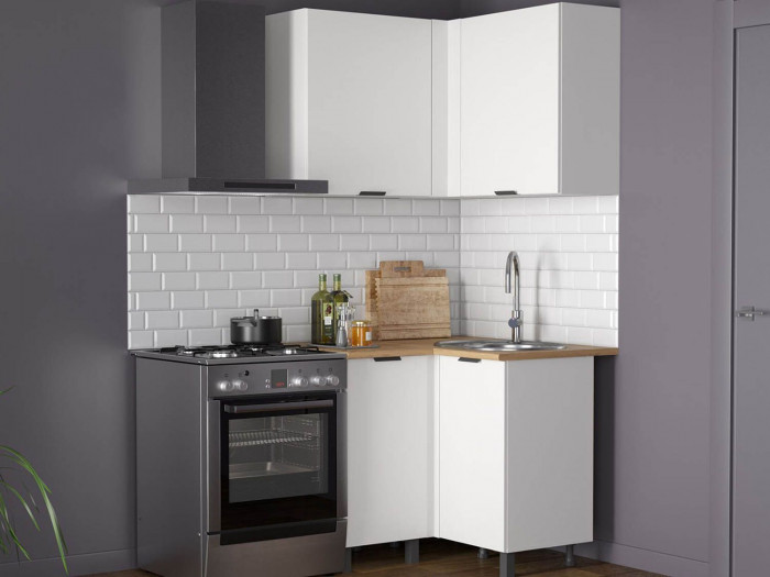 Кухня Венера угловая 1000 х 1000 Белый