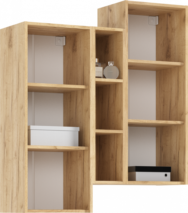 Флэш Шкаф подвесной комбинированный (Браш Мени Грин, Дуб Крафт)